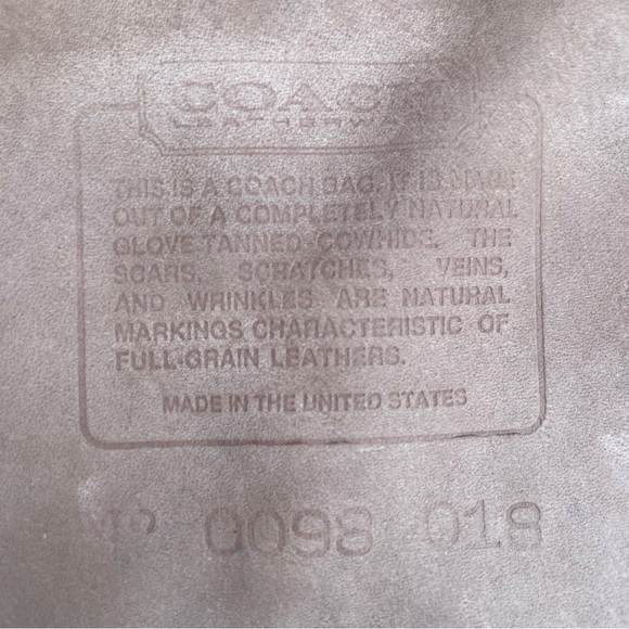 VTG COACH All Leather drawstring bucket bag in Natural/Neutral | USA 🇺🇸 1998 - Picture 11 of 11